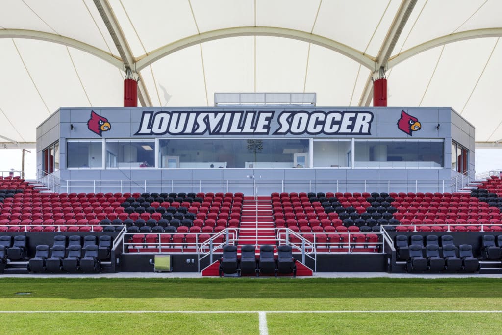 Drone picture of Louisville soccer stadium