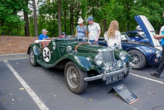 Showing off a Vintage Car at Cars & Q in Georgia